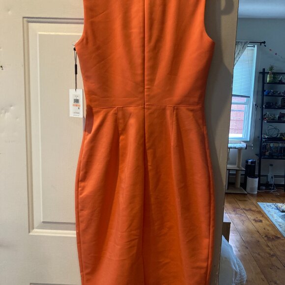 NWT Calvin Klein Size 2 Coral Pink Dress - Picture 3 of 4